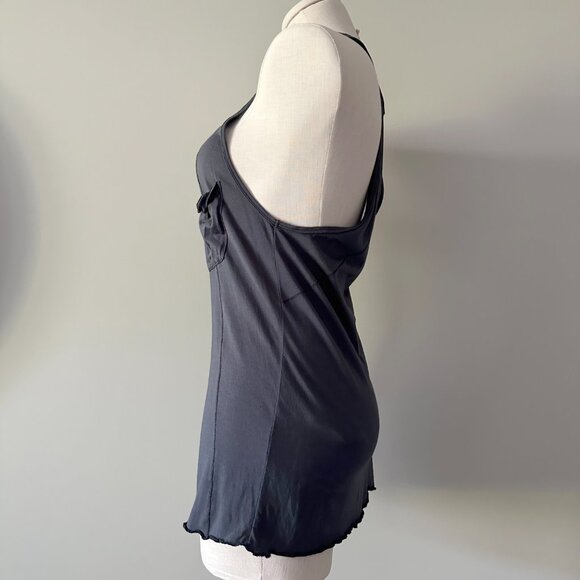 Aritzia Wilfred Tank Top Blue Womens Size XS Front Pocket Relaxed Fit - Picture 2 of 6
